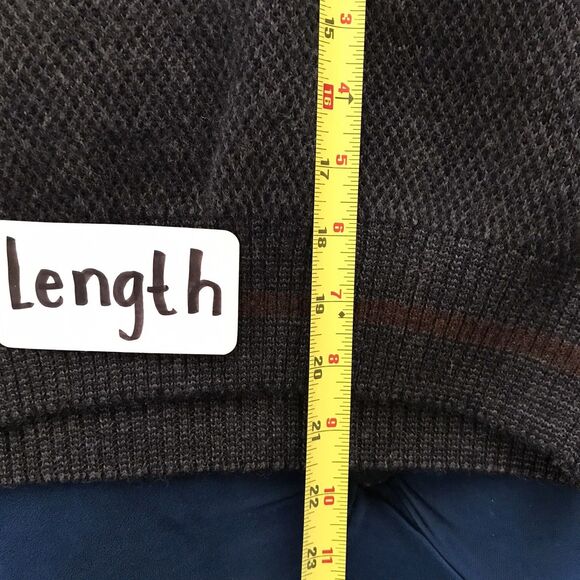 Vintage Gray Wool Sleeveless V Neck Dark Academia Preppy Unisex Sweater Vest - M - Picture 7 of 9